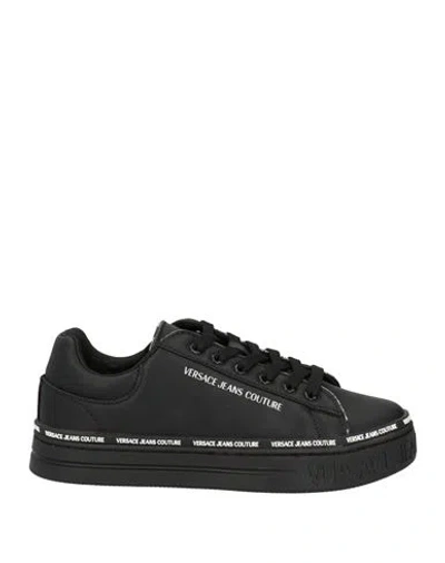 Versace Jeans Couture Woman Sneakers Black Size 8 Leather