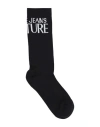 Versace Jeans Couture Logo-print Cotton Socks In Black