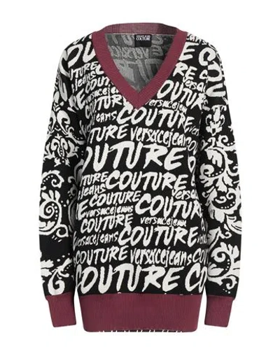 Versace Jeans Couture Woman Sweater Black Size M Cotton In Black