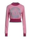 VERSACE JEANS COUTURE VERSACE JEANS COUTURE WOMAN SWEATER PINK SIZE S WOOL