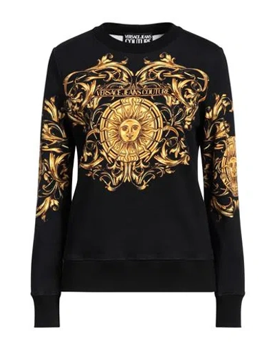 Versace Jeans Couture Woman Sweatshirt Black Size 4 Cotton, Elastane