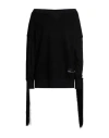 Versace Jeans Couture Woman Sweatshirt Black Size 4 Cotton, Elastane, Polyester In Black