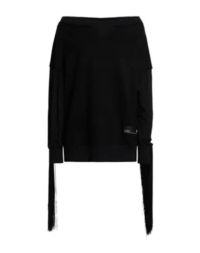 Versace Jeans Couture Woman Sweatshirt Black Size 4 Cotton, Elastane, Polyester