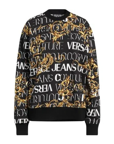 Versace Jeans Couture Woman Sweatshirt Black Size L Cotton