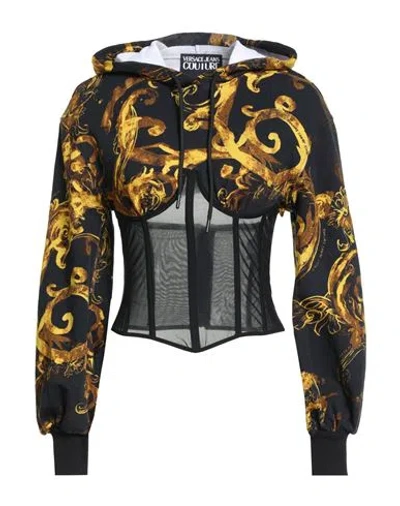 Versace Jeans Couture Woman Sweatshirt Black Size L Cotton