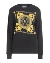 Versace Jeans Couture Woman Sweatshirt Black Size L Cotton In Black