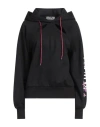 Versace Jeans Couture Woman Sweatshirt Black Size L Cotton, Elastane In Black