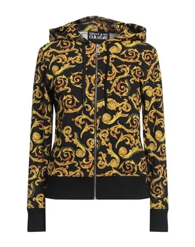 Versace Jeans Couture Woman Sweatshirt Black Size L Cotton, Elastane