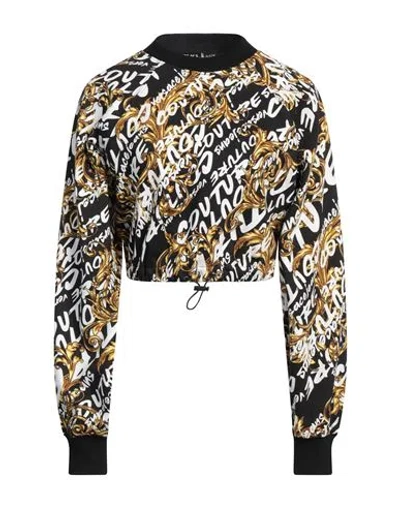 Versace Jeans Couture Woman Sweatshirt Black Size L Cotton, Elastane