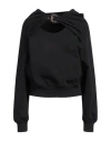 Versace Jeans Couture Woman Sweatshirt Black Size L Cotton In Black