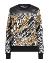 Versace Jeans Couture Woman Sweatshirt Black Size S Cotton, Elastane In Black