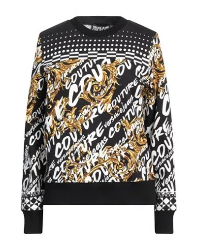 Versace Jeans Couture Woman Sweatshirt Black Size S Cotton, Elastane