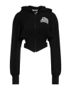 Versace Jeans Couture Woman Sweatshirt Black Size L Cotton, Elastane In Black