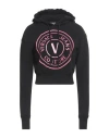 Versace Jeans Couture Woman Sweatshirt Black Size M Cotton, Elastane In Black