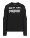 Versace Jeans Couture Bead-embellished Cotton Sweatshirt In Black
