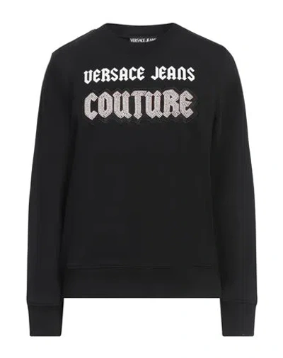 VERSACE JEANS COUTURE VERSACE JEANS COUTURE WOMAN SWEATSHIRT BLACK SIZE M COTTON