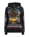 Versace Jeans Couture Woman Sweatshirt Black Size M Cotton, Elastane In Black