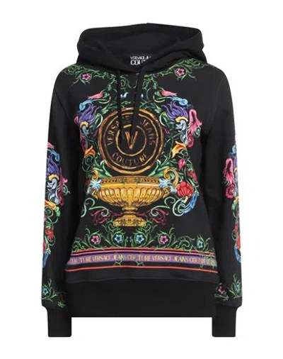 Versace Jeans Couture Woman Sweatshirt Black Size M Cotton, Elastane