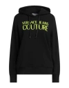Versace Jeans Couture Woman Sweatshirt Black Size M Cotton, Elastane