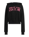 Versace Jeans Couture Woman Sweatshirt Black Size M Cotton, Elastane In Black