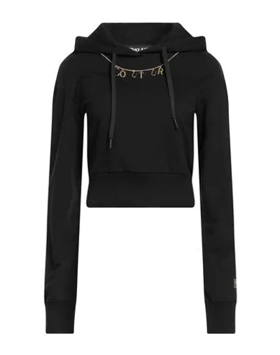 Versace Jeans Couture Woman Sweatshirt Black Size M Cotton, Elastane
