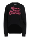 Versace Jeans Couture Woman Sweatshirt Black Size M Cotton, Elastane