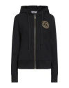 Versace Jeans Couture Logo-embroidered Zip-up Cotton Hoodie In Black