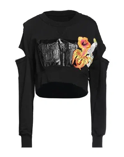 Versace Jeans Couture Woman Sweatshirt Black Size S Cotton
