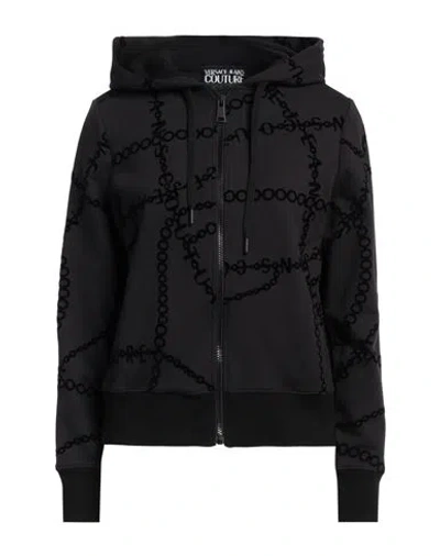 Versace Jeans Couture Woman Sweatshirt Black Size S Cotton, Elastane