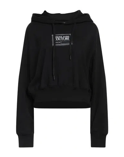 Versace Jeans Couture Woman Sweatshirt Black Size S Cotton, Elastane