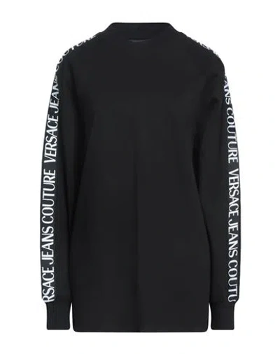 Versace Jeans Couture Woman Sweatshirt Black Size Xxs Cotton, Elastane