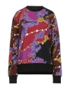 Versace Jeans Couture Woman Sweatshirt Dark Brown Size L Cotton In Multi
