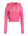 Versace Jeans Couture Woman Sweatshirt Fuchsia Size L Cotton, Elastane In Pink