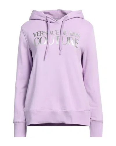 Versace Jeans Couture Woman Sweatshirt Light Purple Size S Cotton, Elastane