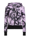 Versace Jeans Couture Woman Sweatshirt Lilac Size M Cotton, Elastane In Purple