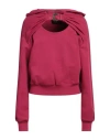 Versace Jeans Couture Woman Sweatshirt Magenta Size L Cotton, Elastane