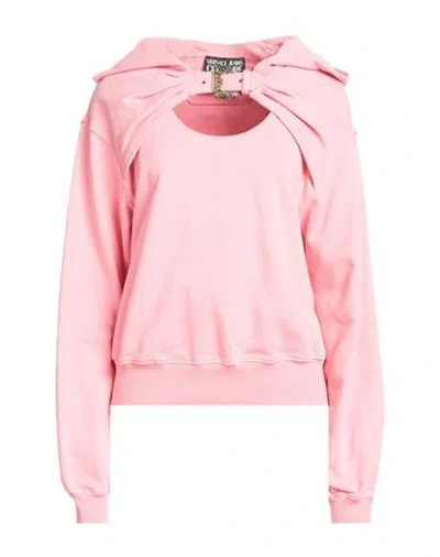 Versace Jeans Couture Woman Sweatshirt Pink Size S Cotton, Elastane