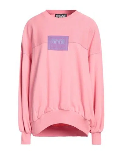 Versace Jeans Couture Woman Sweatshirt Pink Size Xs Cotton