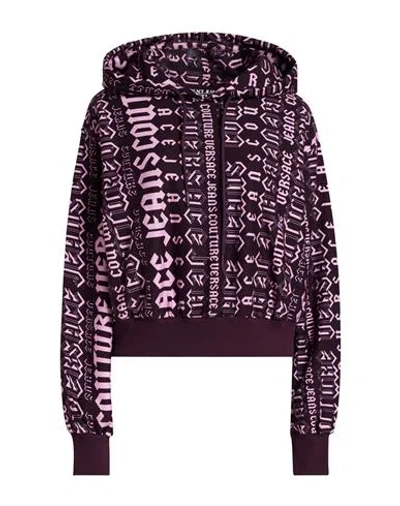Versace Jeans Couture Woman Sweatshirt Purple Size L Cotton