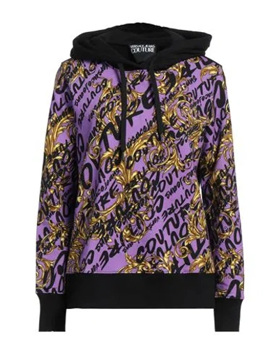 Versace Jeans Couture Woman Sweatshirt Purple Size Xl Cotton