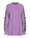 Versace Jeans Couture Woman Sweatshirt Purple Size Xxs Cotton, Elastane In Purple
