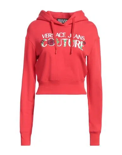Versace Jeans Couture Woman Sweatshirt Red Size S Cotton, Elastane