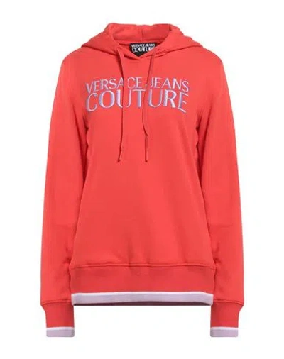 Versace Jeans Couture Woman Sweatshirt Tomato Red Size Xs Cotton
