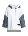 Versace Jeans Couture Woman Sweatshirt White Size 4 Cotton, Elastane In White