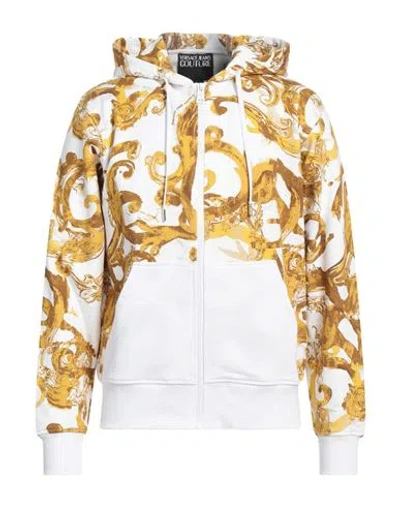 Versace Jeans Couture Woman Sweatshirt White Size L Cotton, Elastane