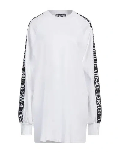 Versace Jeans Couture Woman Sweatshirt White Size M Cotton, Elastane