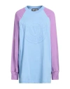 Versace Jeans Couture Woman T-shirt Azure Size S Cotton In Blue