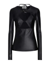 Versace Jeans Couture Black V-emblem Long Sleeve T-shirt In Black