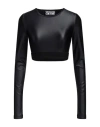 Versace Jeans Couture Woman T-shirt Black Size 8 Polyamide, Elastane In Black