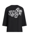 Versace Jeans Couture Woman T-shirt Black Size Xl Cotton